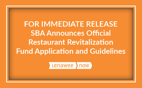 SBA Announces Official Restaurant Revitalization Fund Application and Guidelines